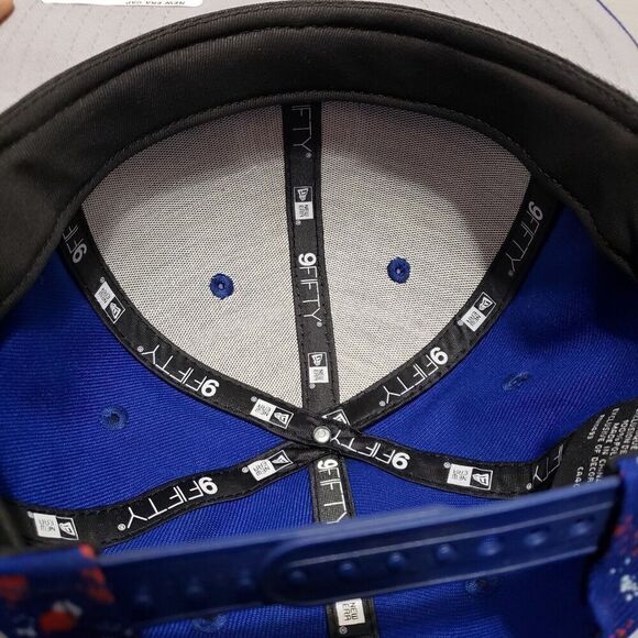 Chicago Cubs New Era Splatter 9FIFTY Snapback Hat Cap Royal Blue /red/white NWT - Picture 8 of 9